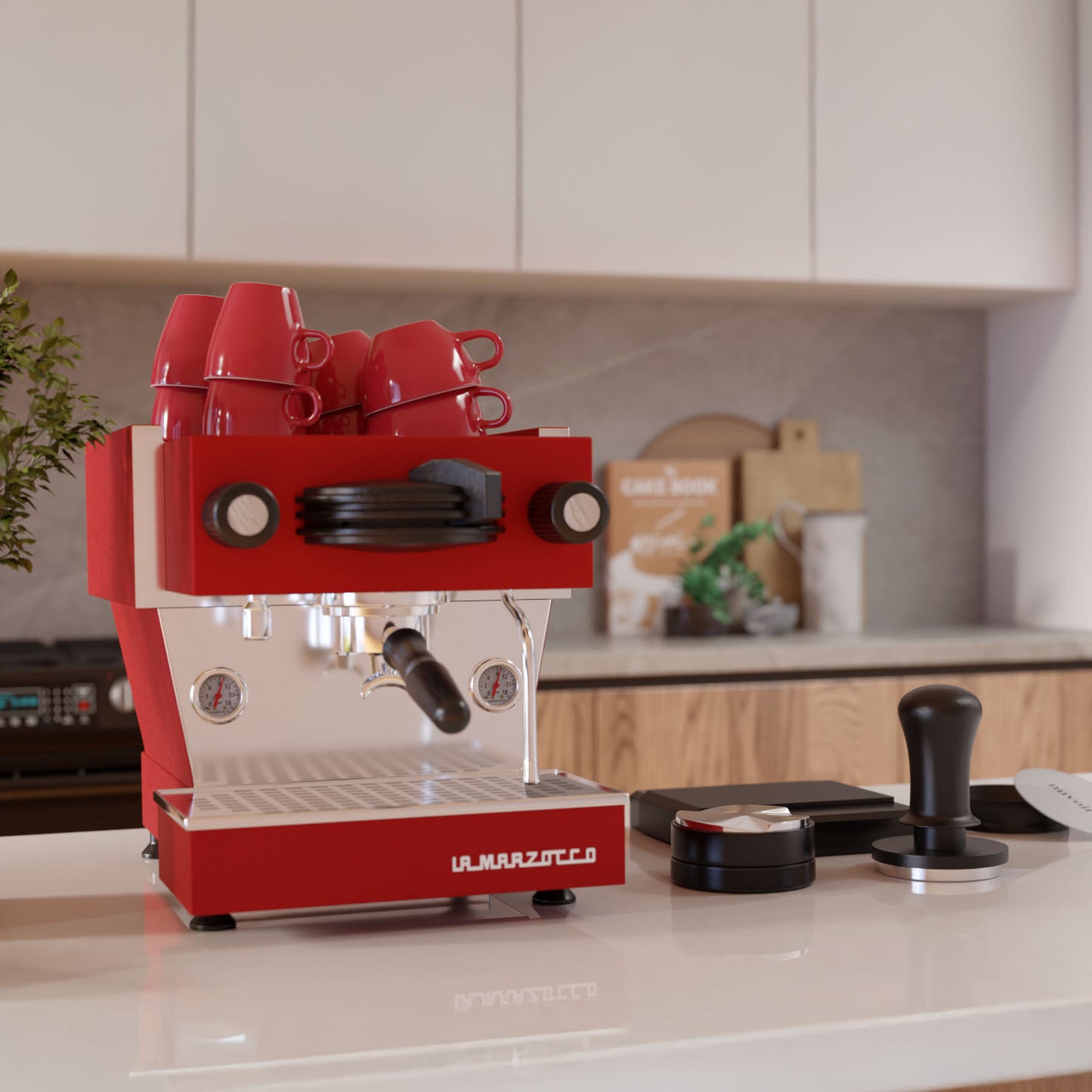 Espresso machine with accessories